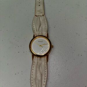 💙 Vintage Bonetto Gemmed Ladies Analog Watch with 3 Interchangeable Bands